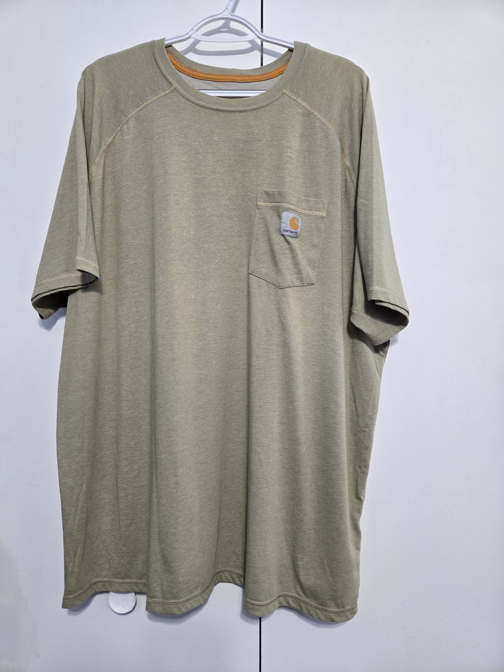 Carhartt Relaxed‎ Fit Pocket T Shirt 2XL Regular Olive Short Sleeve Tee
